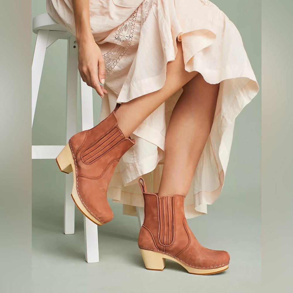 Swedish Hasbeens Nubuck Clogs / Boots